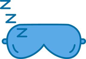 Schlafen Maske gefüllt Blau Symbol vektor