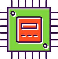 Prozessor gefüllt Symbol vektor