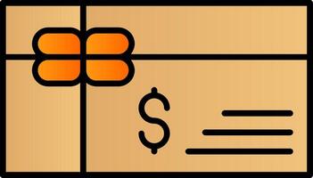 Geschenk Karte Linie gefüllt Gradient Symbol vektor