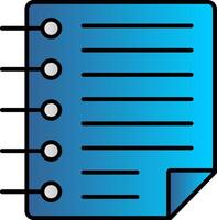 Anmerkungen Linie gefüllt Gradient Symbol vektor