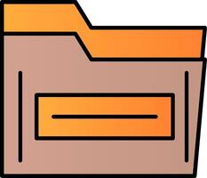 Mappe Linie gefüllt Gradient Symbol vektor