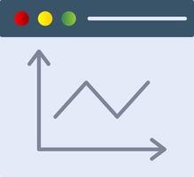 Linie Diagramm eben Gradient Symbol vektor