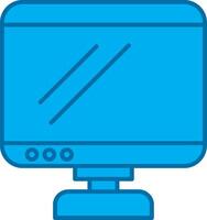 Monitor gefüllt Blau Symbol vektor