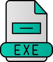 exe Linie gefüllt Gradient Symbol vektor