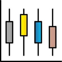 Diagramm Linie gefüllt Gradient Symbol vektor