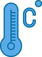 Celsius gefüllt Blau Symbol vektor