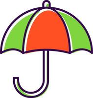 paraply fylld ikon vektor