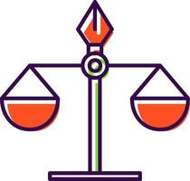 Gerechtigkeit Rahmen gefüllt Symbol vektor