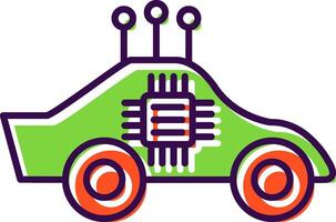 autonom Auto gefüllt Symbol vektor