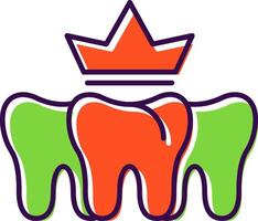 Dental Krone gefüllt Symbol vektor