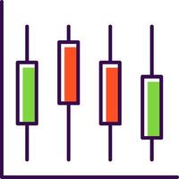 diagram fylld ikon vektor