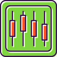 Diagramm gefüllt Symbol vektor