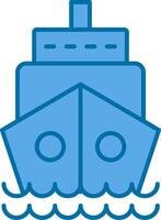 Schiff gefüllt Blau Symbol vektor