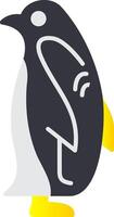 pingvin platt lutning ikon vektor
