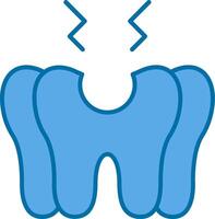 empfindlich gefüllt Blau Symbol vektor