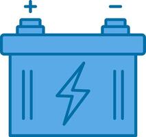 Auto Batterie gefüllt Blau Symbol vektor