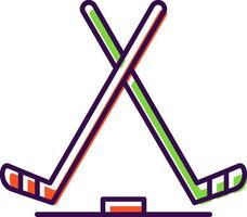 Eis Eishockey gefüllt Symbol vektor