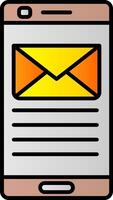 Email Linie gefüllt Gradient Symbol vektor