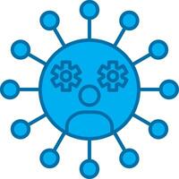 social nätverk fylld blå ikon vektor