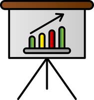 Präsentation Linie gefüllt Gradient Symbol vektor