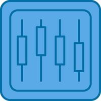 Diagramm gefüllt Blau Symbol vektor