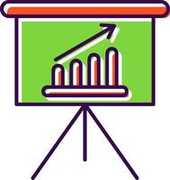 Präsentation gefüllt Symbol vektor