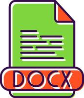 docx gefüllt Symbol vektor