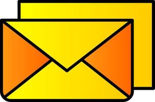 Email Linie gefüllt Gradient Symbol vektor