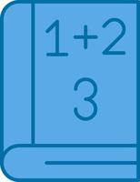 Mathematik Buch gefüllt Blau Symbol vektor