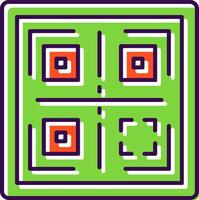 qr gefüllt Symbol vektor