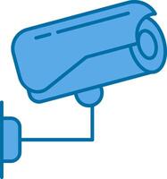 Sicherheit Kamera gefüllt Blau Symbol vektor