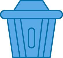 recyceln Behälter gefüllt Blau Symbol vektor