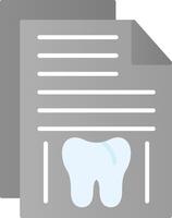 Dental Aufzeichnung eben Gradient Symbol vektor