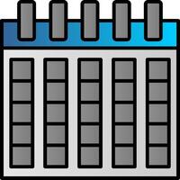 Zeitplan Linie gefüllt Gradient Symbol vektor