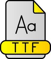 ttf Linie gefüllt Gradient Symbol vektor