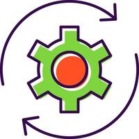 recyceln gefüllt Symbol vektor