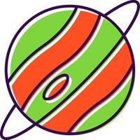 Planet gefüllt Symbol vektor