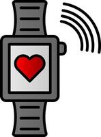 Smartwatch Linie gefüllt Gradient Symbol vektor