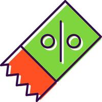 Coupon gefüllt Symbol vektor