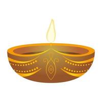 Kerze Feuer Hindu Religion Symbol vektor