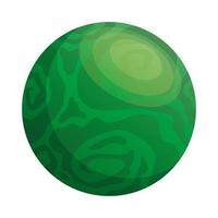 utrymme planet grön färg isolerade stilikon vektor