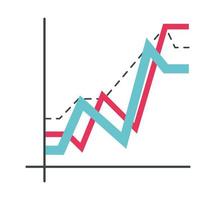 Linien grafische Statistik vektor