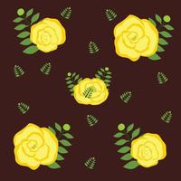 Rosen und Blätter als Hintergrunddekoration vektor