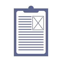 Checkliste Zwischenablage Dokument isoliert Symbol vektor