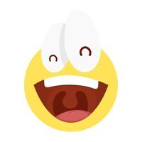 verrücktes Emoji-Gesicht für Narren-Tag-Symbol vektor