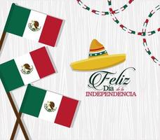 Mexiko-Unabhängigkeitstag-Banner vektor