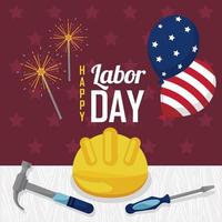 usa labor day firar vektor