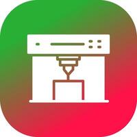 3D-Drucker kreatives Icon-Design vektor