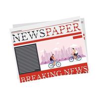 tidningskommunikation med cykelsport vektor
