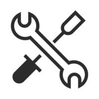 Werkzeuge gekreuztes Symbol vektor